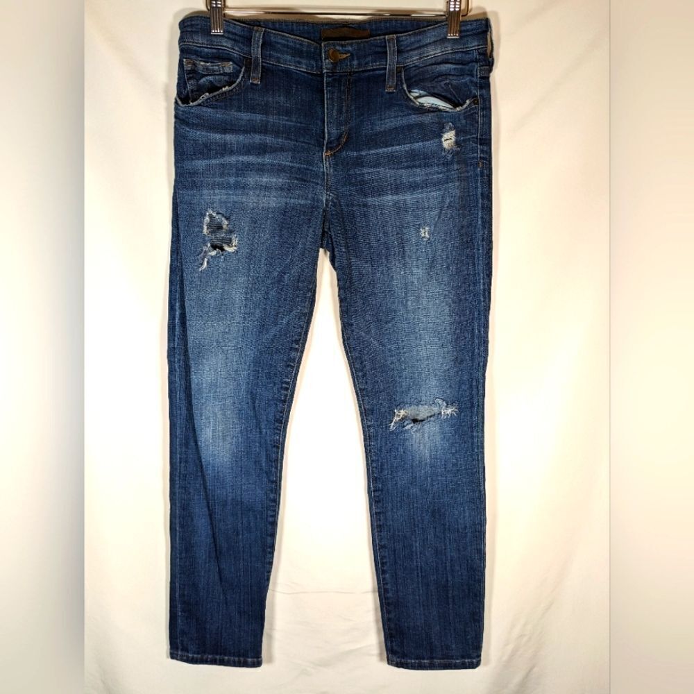 Joe's Gerri Easy Crop Distressed Denim Jeans Size 28